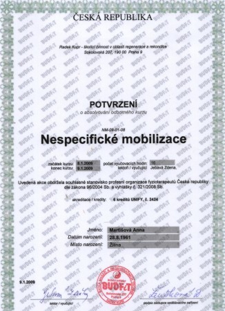 Kurz Nespecifické mobilizace